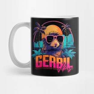 Retro Wave Gerbil Good Vibes Miami Mug